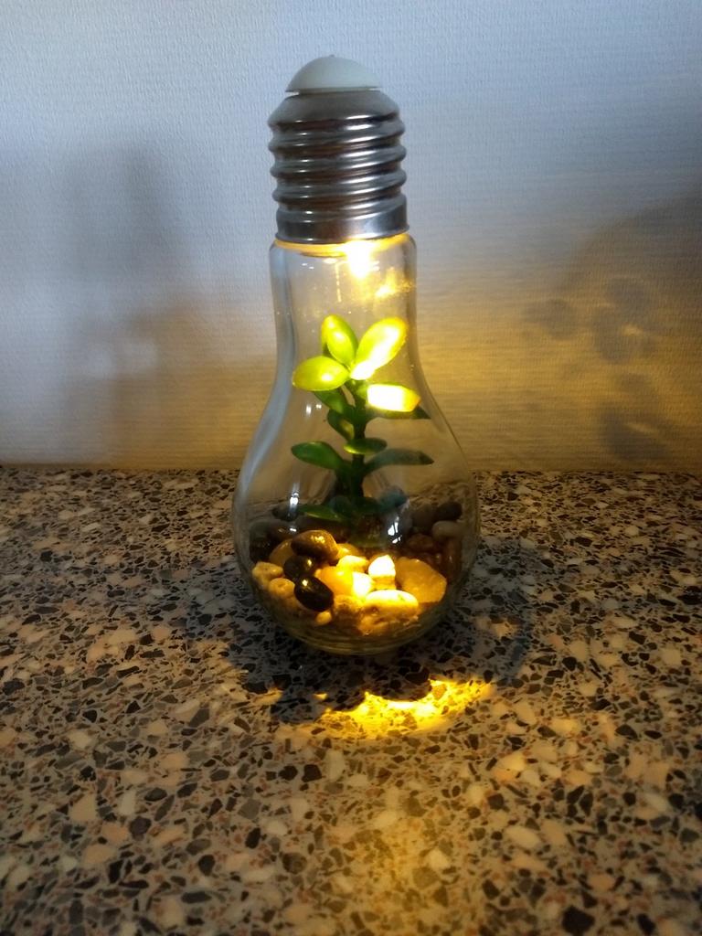 Leuk gloeilamp angstig lampje, Ophalen of Verzenden, Gebruikt, Minder dan 50 cm