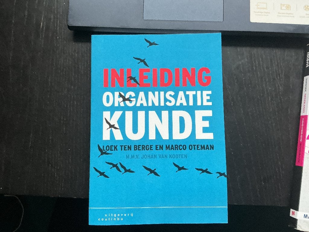 inleiding organisatiekunde ISBN 9789046905234, Boeken, Schoolboeken, Informatica en Computer, Zo goed als nieuw, Overige niveaus