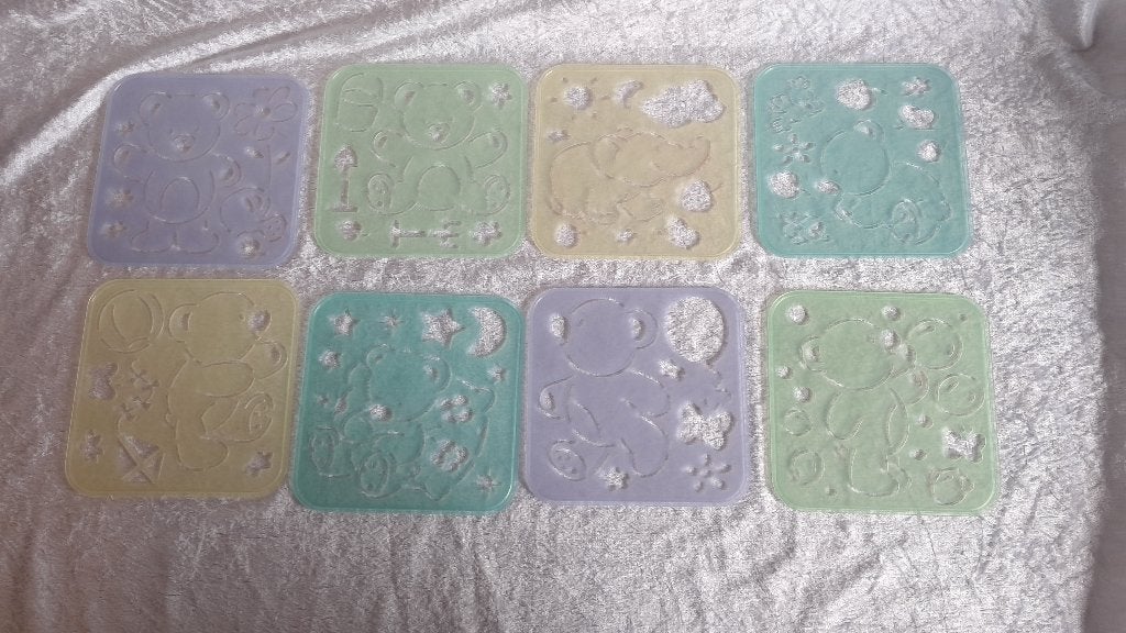 z.g.a.n set lijn sjablonen, Tupperware beer, olifant tekenen, Kinderen en Baby's, Ophalen of Verzenden, Zo goed als nieuw, Knutselen
