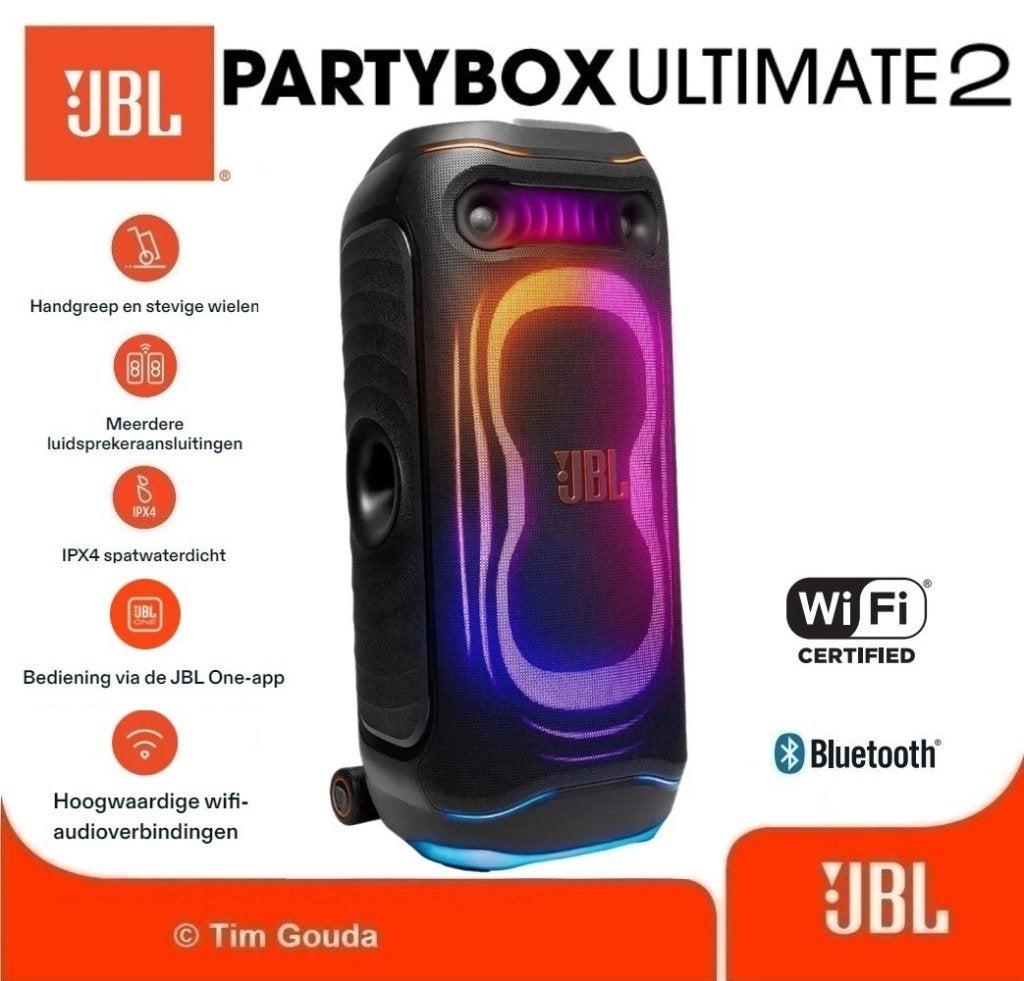 JBL Partybox Ultimate 2 + 🎁 JBL Tune Beam 2 - NIEUW, 150 watt of meer, JBL, Overige typen, Ophalen of Verzenden
