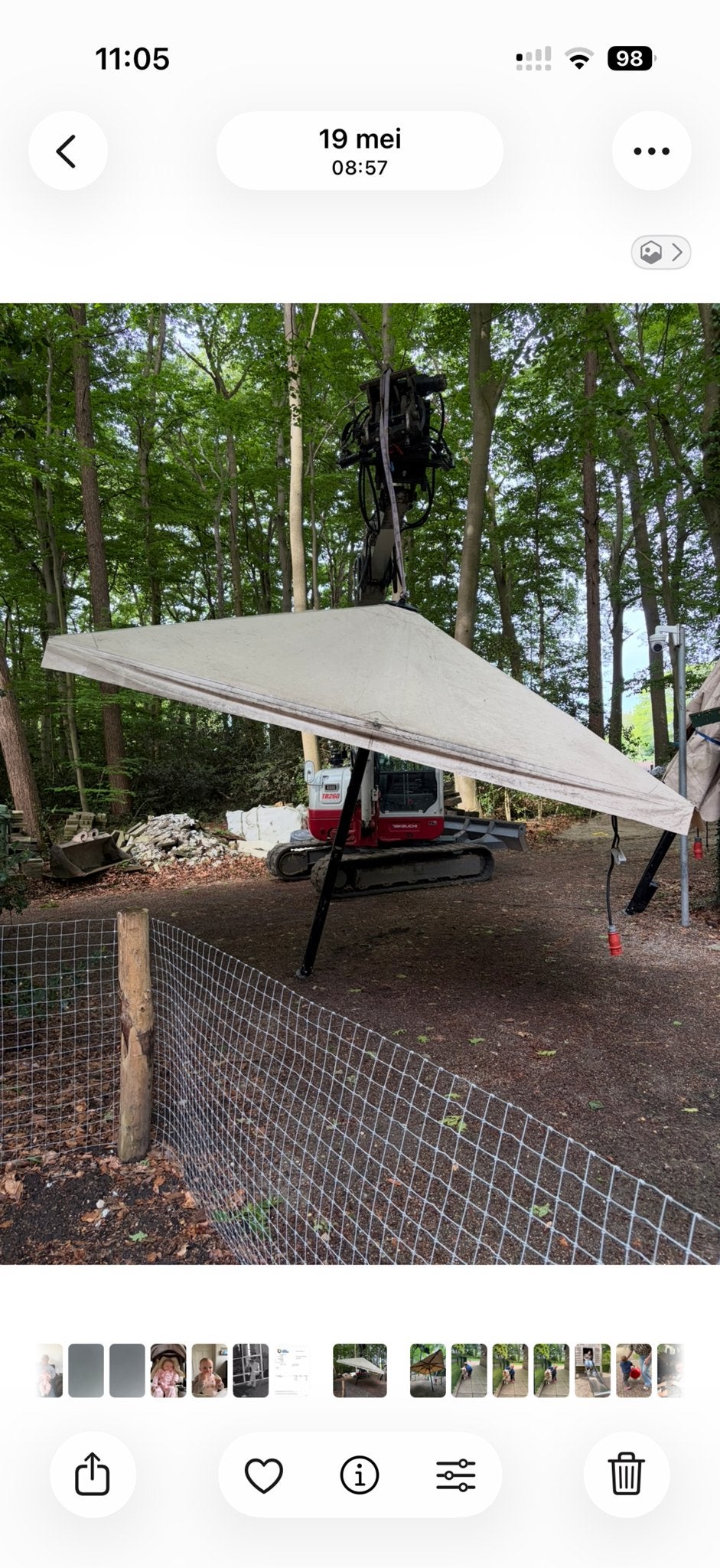 Grote Caravita parasol - Ideaal voor horeca/tuin, Ophalen, Gebruikt, 3 tot 4 meter, Zweefparasol