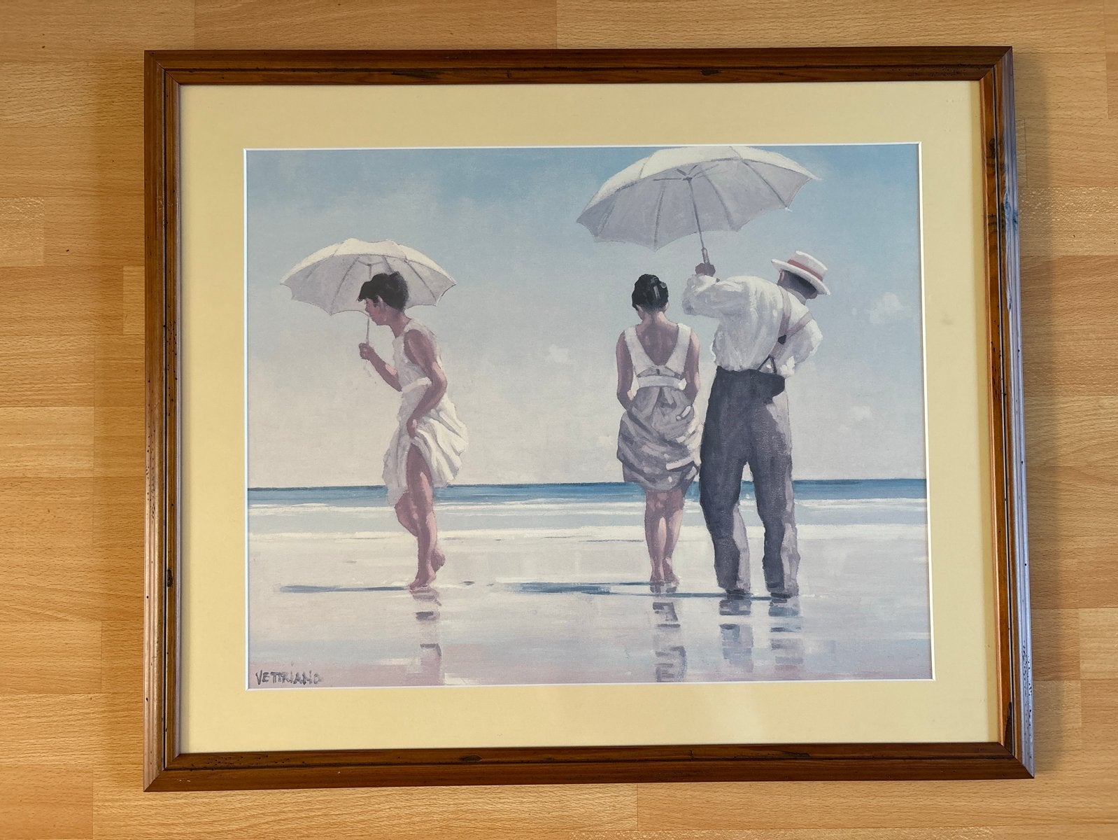 Jack Vettriano - Summer Days Triptiek Reproductie, Ophalen of Verzenden