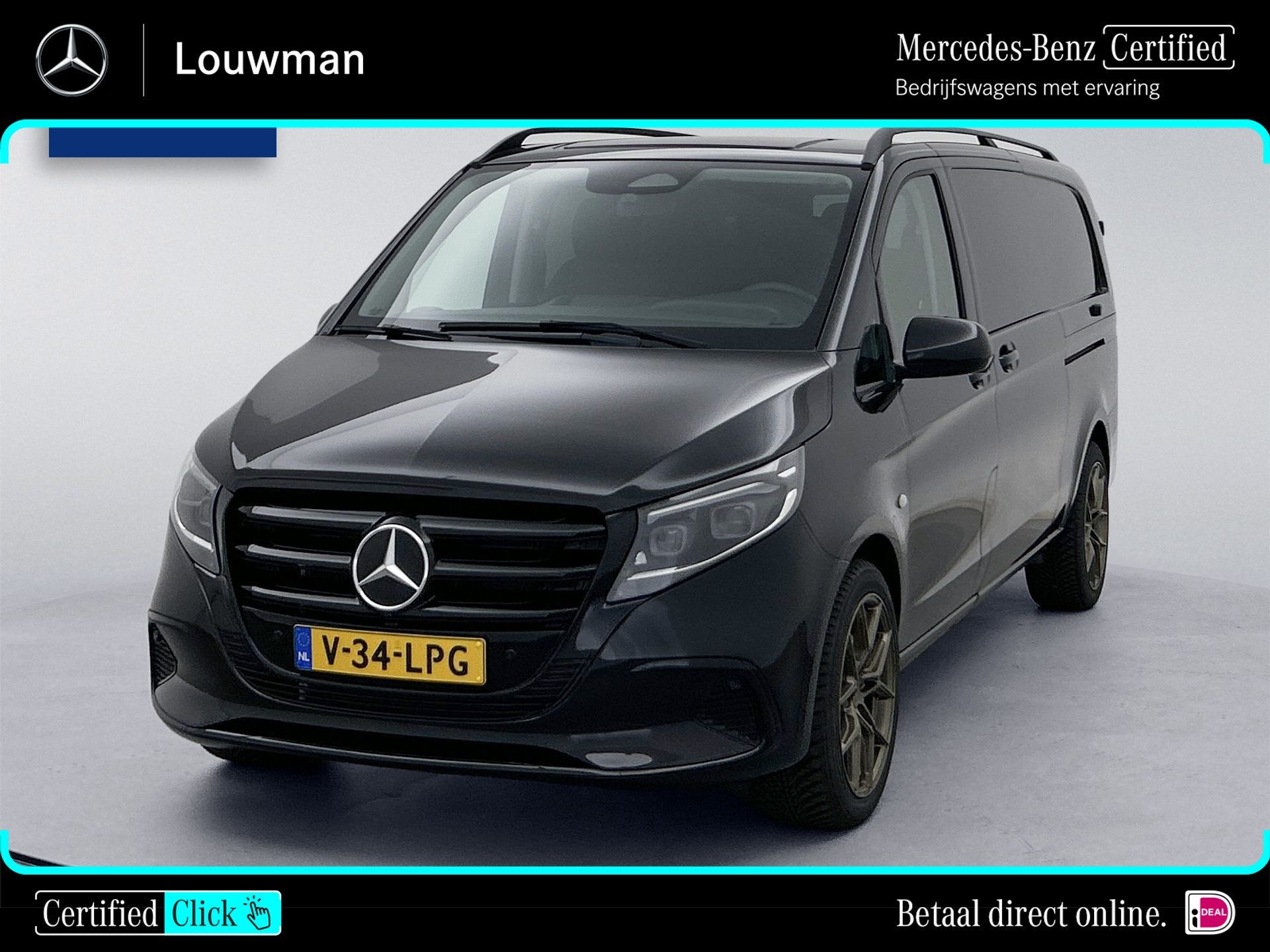 Mercedes-Benz Vito 119 CDI Pro L3 DC *Edition* Dubbele Schui, Automaat, Gebruikt, 2500 kg, Zwart
