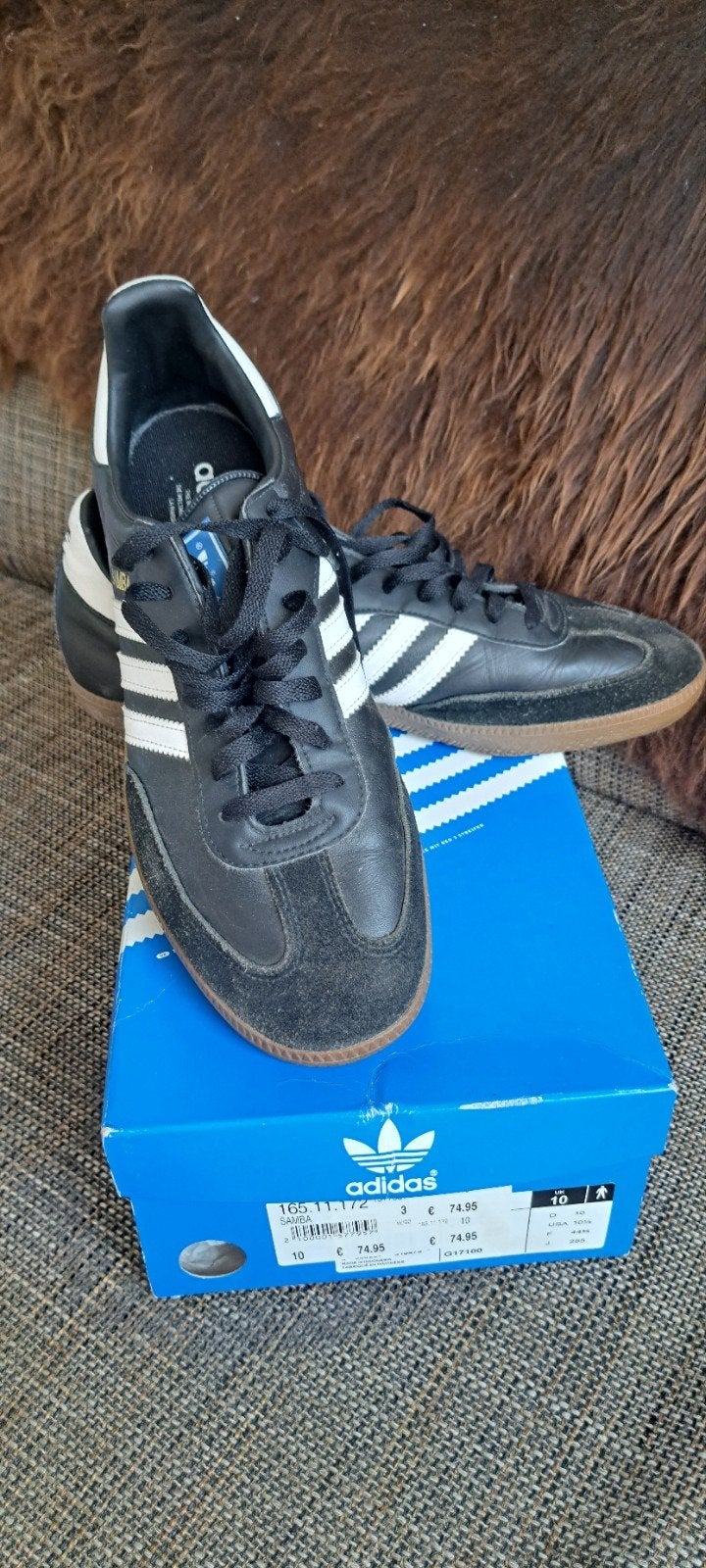 Adidas Samba OG sneakers - zwart witte strepen, Ophalen of Verzenden, Zo goed als nieuw, Adidas, Sportschoenen