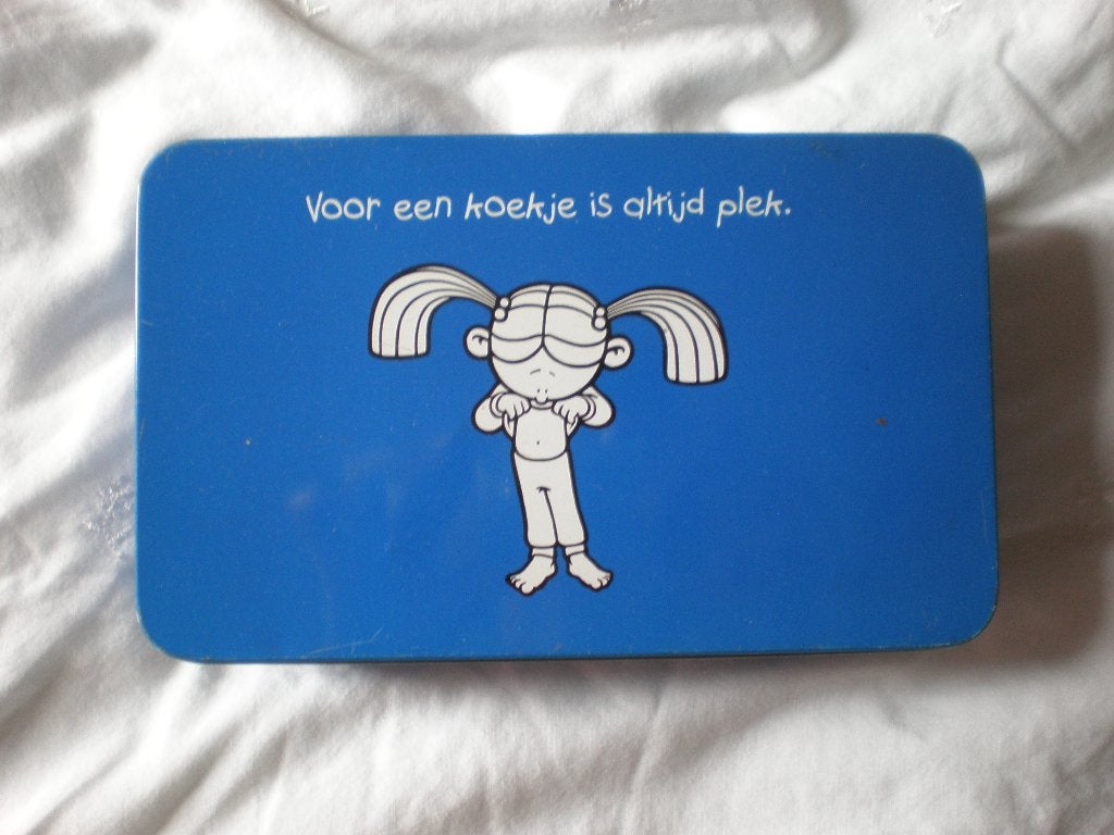 Blauwe koektrommel merk Blue Band., Verzamelen, Ophalen of Verzenden, Gebruikt, Koek(jes), Overige merken