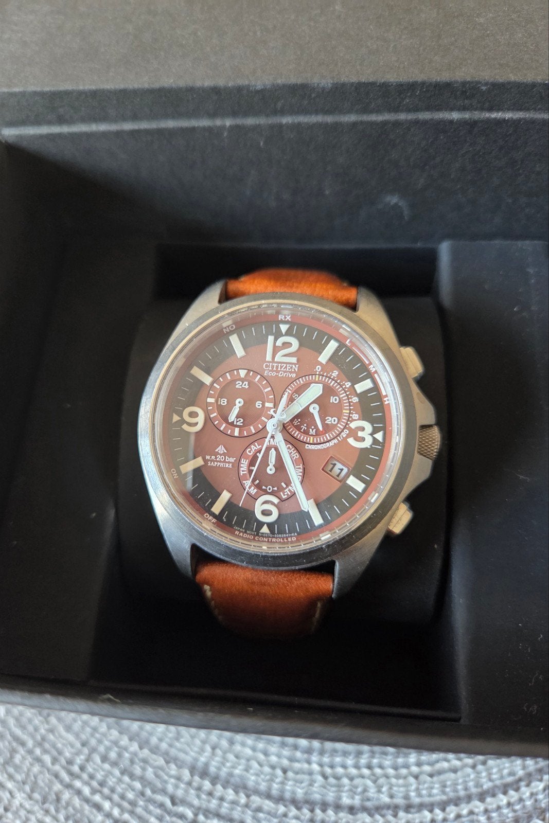 Citizen Promaster Eco-Drive RadioControlled AS4041-10W, Sieraden, Tassen en Uiterlijk, Staal, Ophalen of Verzenden, Leer, Gebruikt