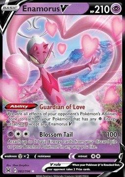 Pokemon - Enamorus V (LOR 082) Ultra rare uit Lost Origin, Ophalen of Verzenden, Nieuw, Losse kaart, Foil