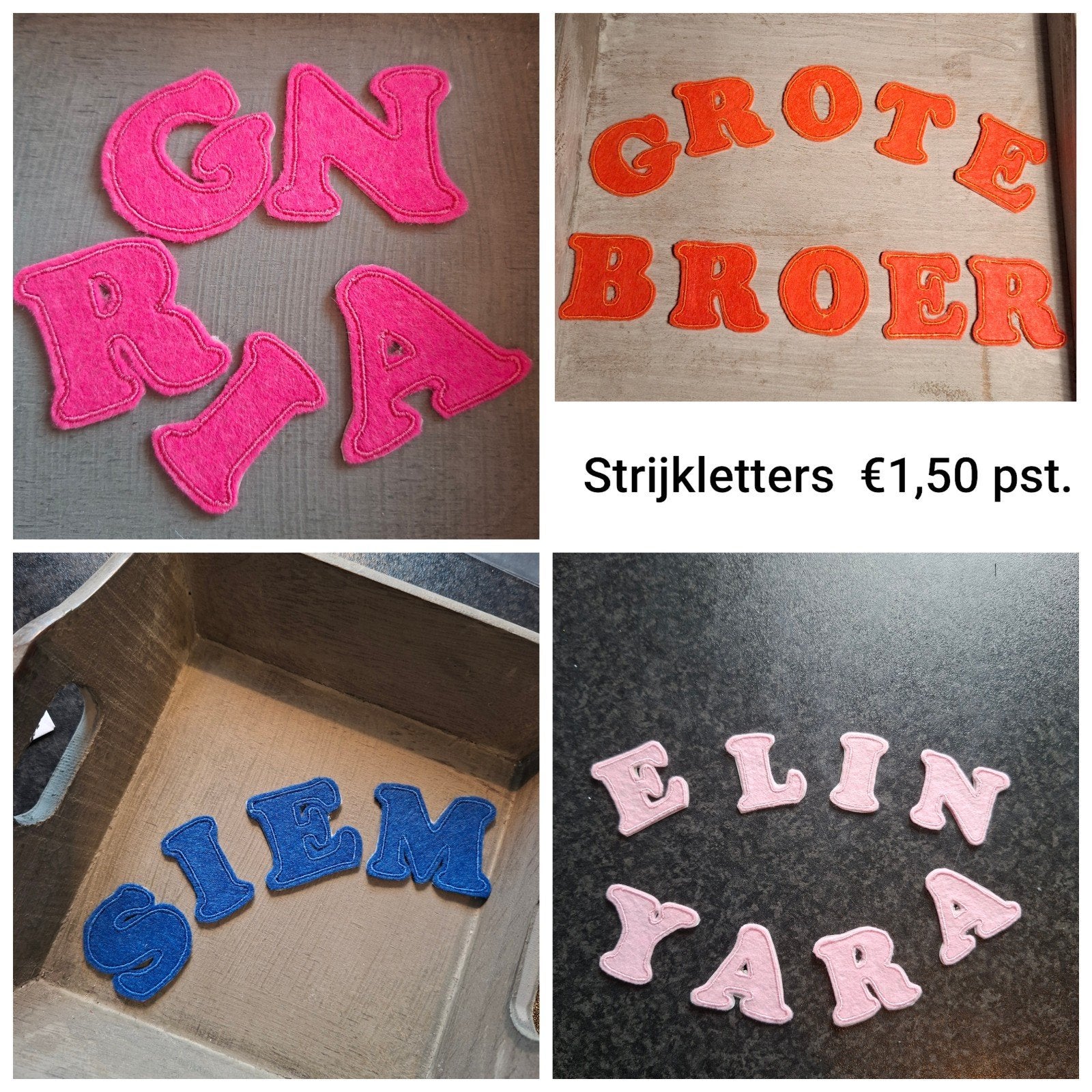 Strijkletters 3.5 cm in diverse kleuren, Ophalen of Verzenden, Nieuw