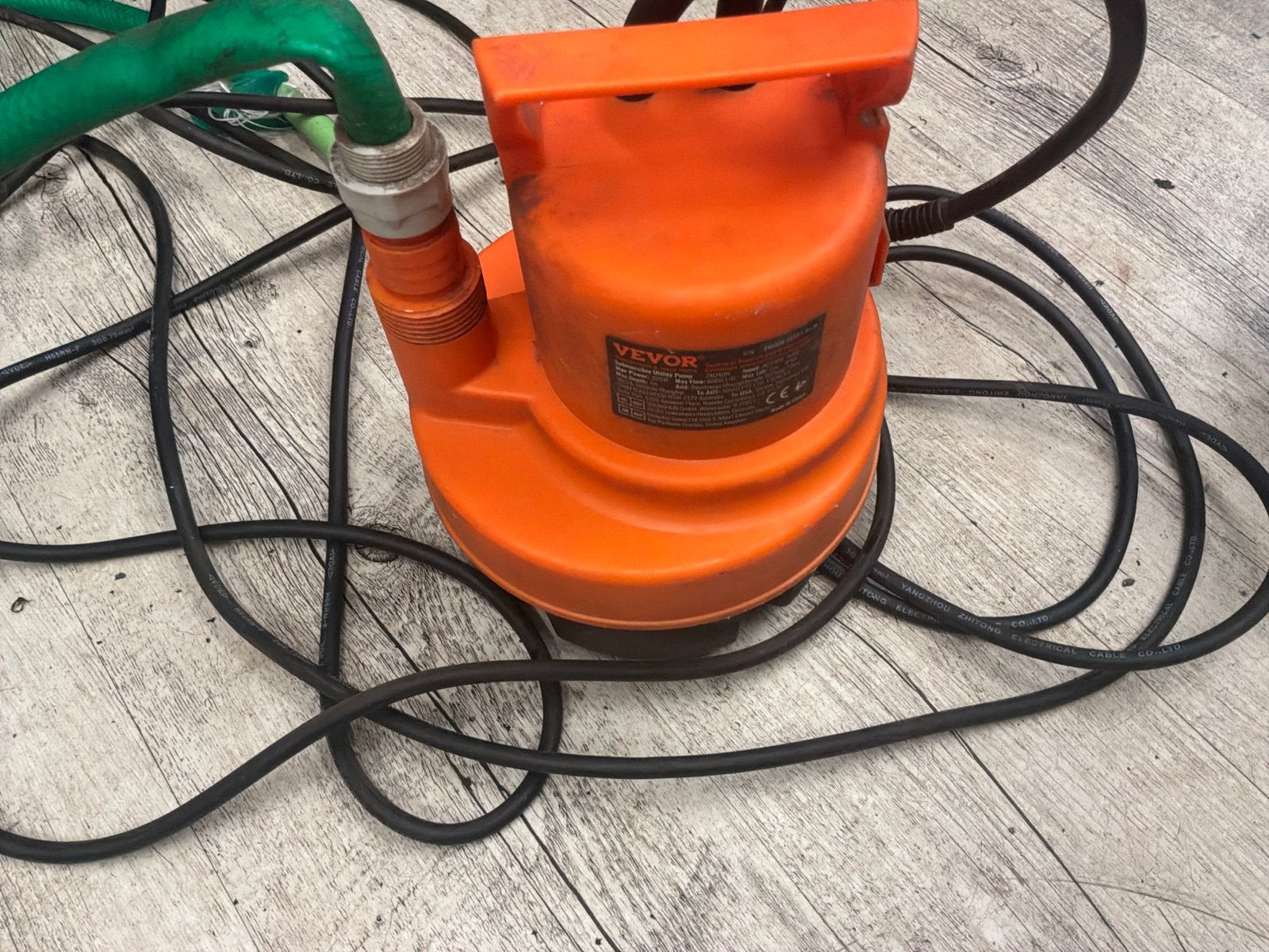 Vevor Dompelpomp met Vlotter - Oranje, Ophalen of Verzenden, Gebruikt, Elektrisch, Dompelpomp