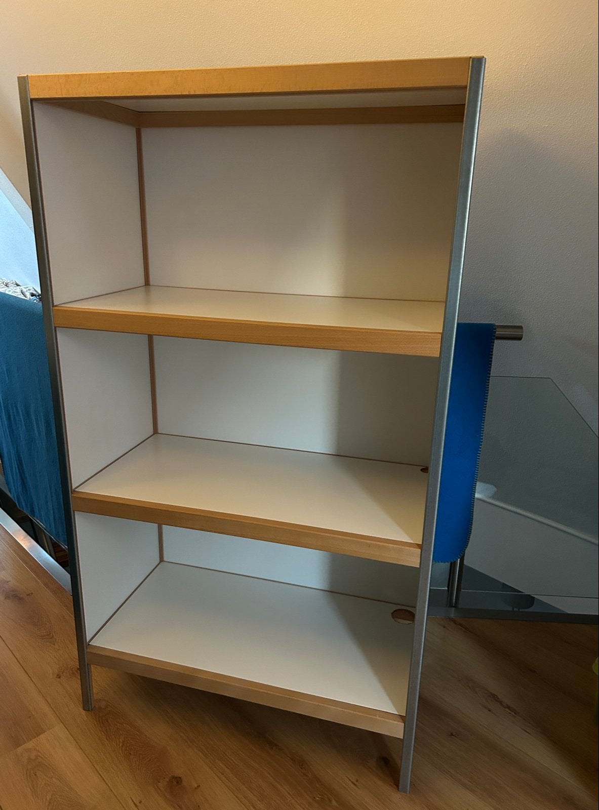 Kewlox Moduloo boekenkast met 3 planken - Hout en metaal, Met plank(en), Gebruikt, 100 tot 150 cm, 25 tot 50 cm