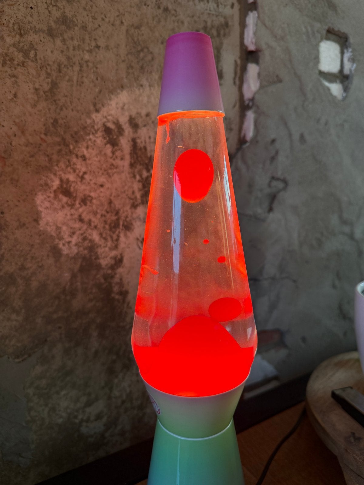 Retro Lavakamp - Oranje/Paars/Groen, Huis en Inrichting, Lampen | Overige, Ophalen of Verzenden, Zo goed als nieuw