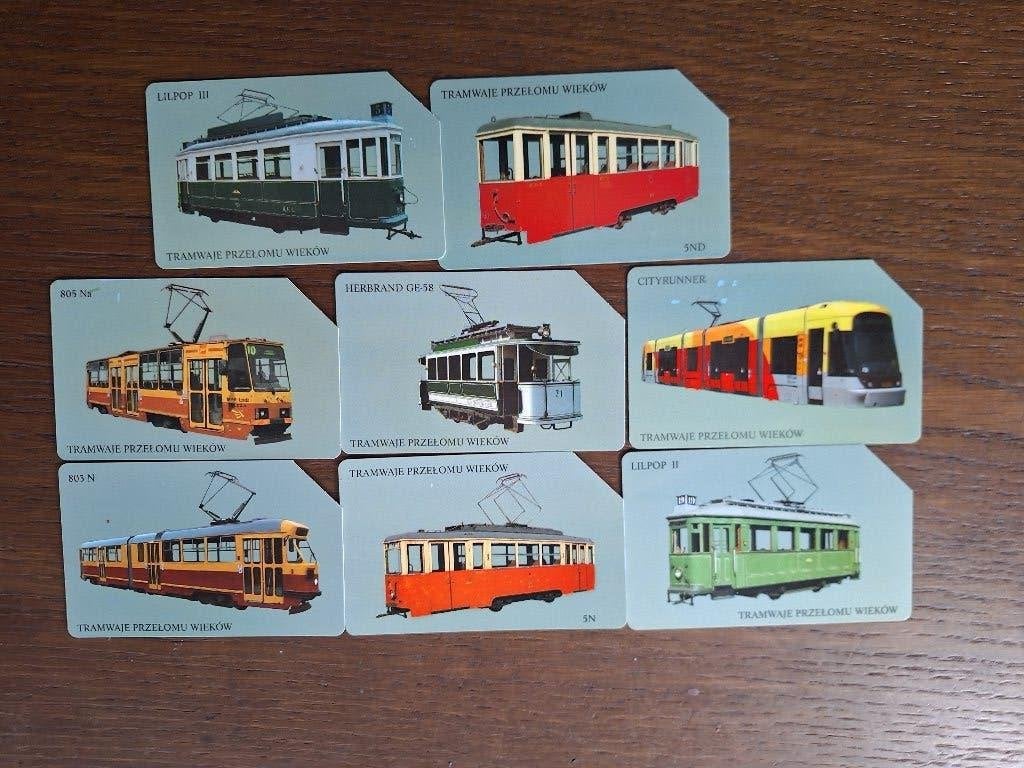 mooie set van 8 telefoonkaarten met tram uit Polen, Verzamelen, Telefoonkaarten, Verzenden