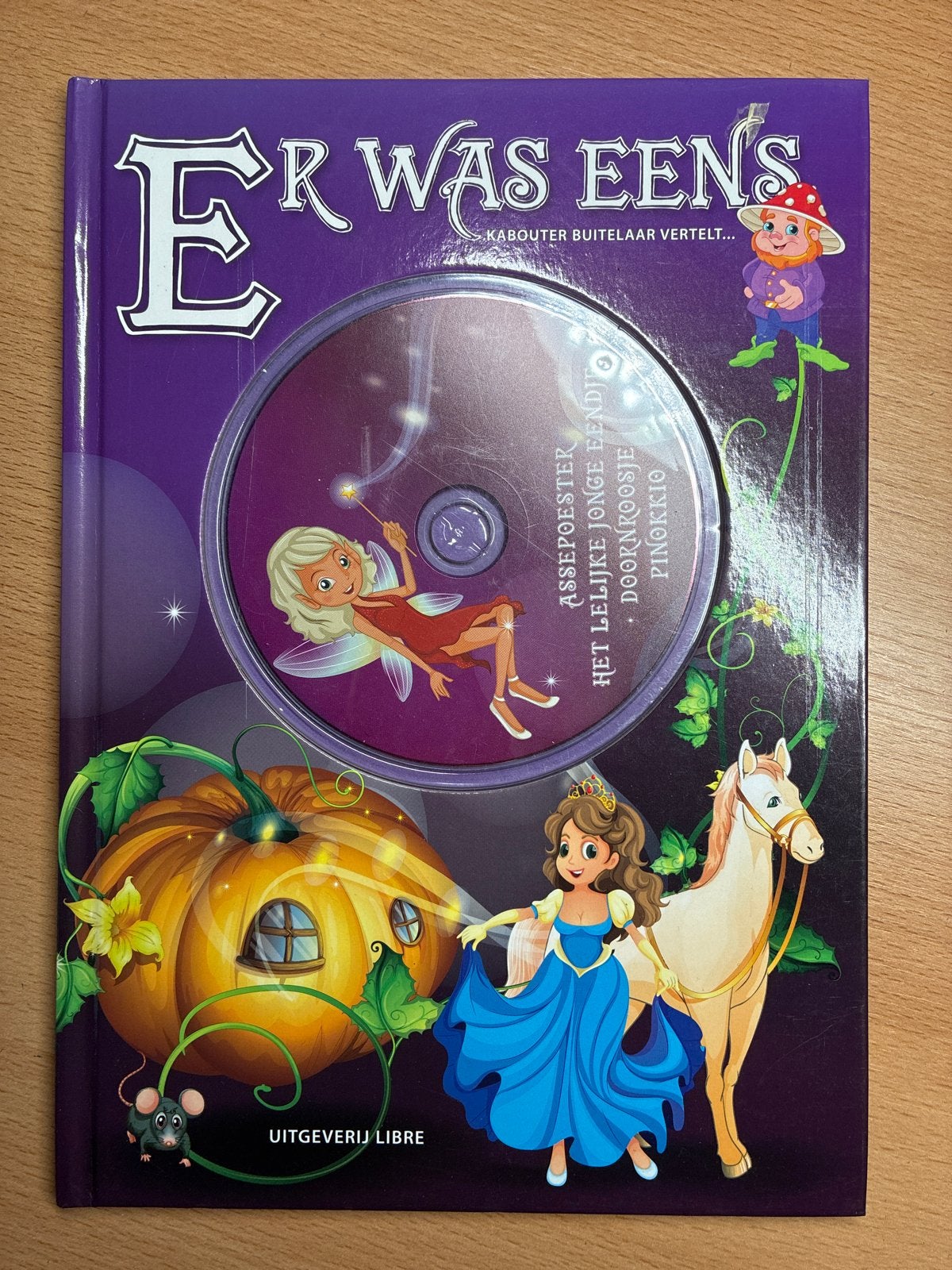 Er Was Eens: Sprookjesboek met CD - Asssepoester, Pinokkio, Gelezen, Jongen of Meisje, Ophalen of Verzenden, Voorleesboek