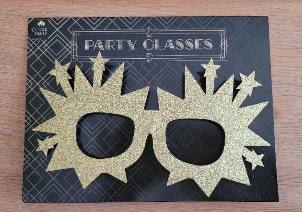 Party bril, goudkleurig, Ophalen of Verzenden, Nieuw, Feestartikel, Overige