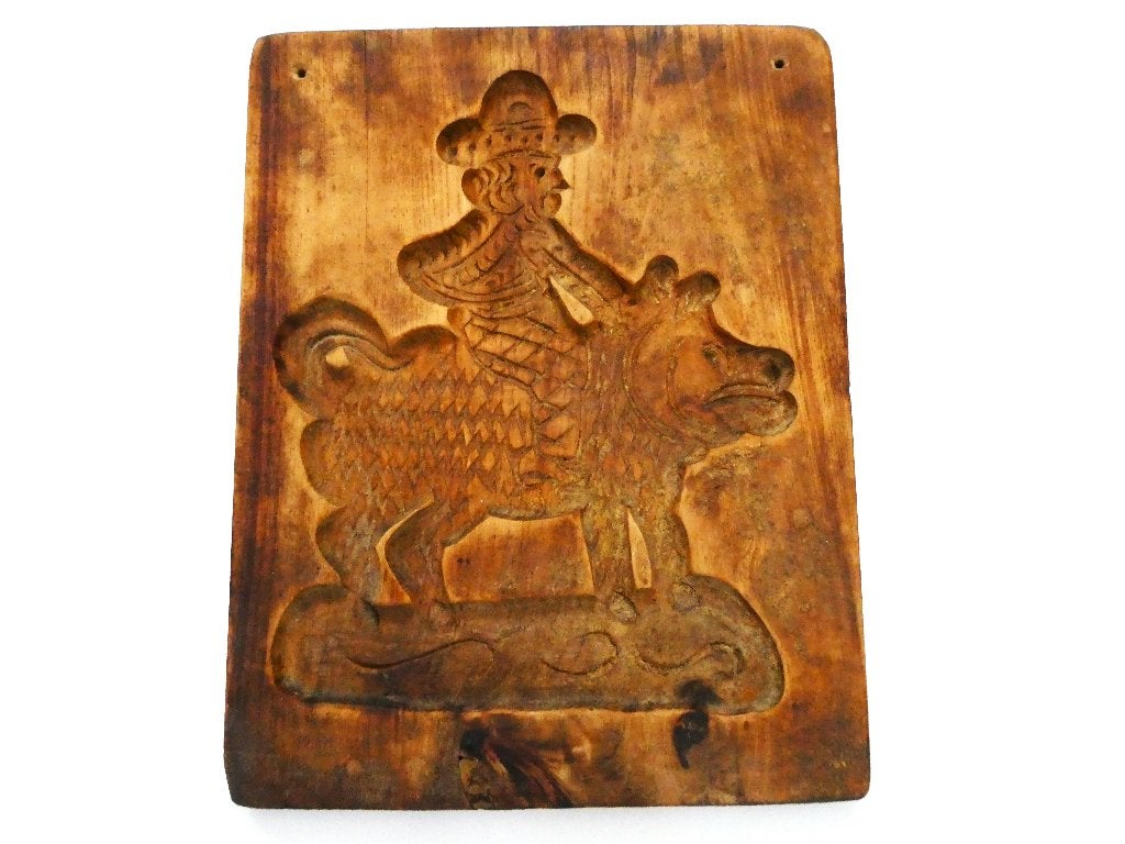Oude handgestoken koekplank / speculaasplank, Antiek en Kunst, Ophalen of Verzenden
