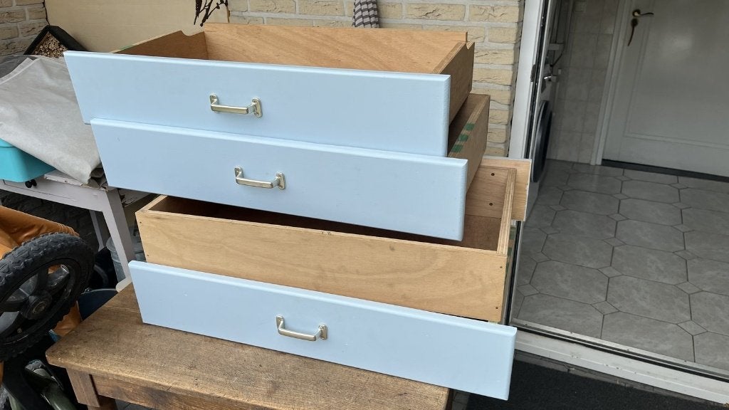 4 houten laden gratis (ruil voor reep chocola), Ophalen, Gebruikt, 50 tot 100 cm, 3 of 4 laden