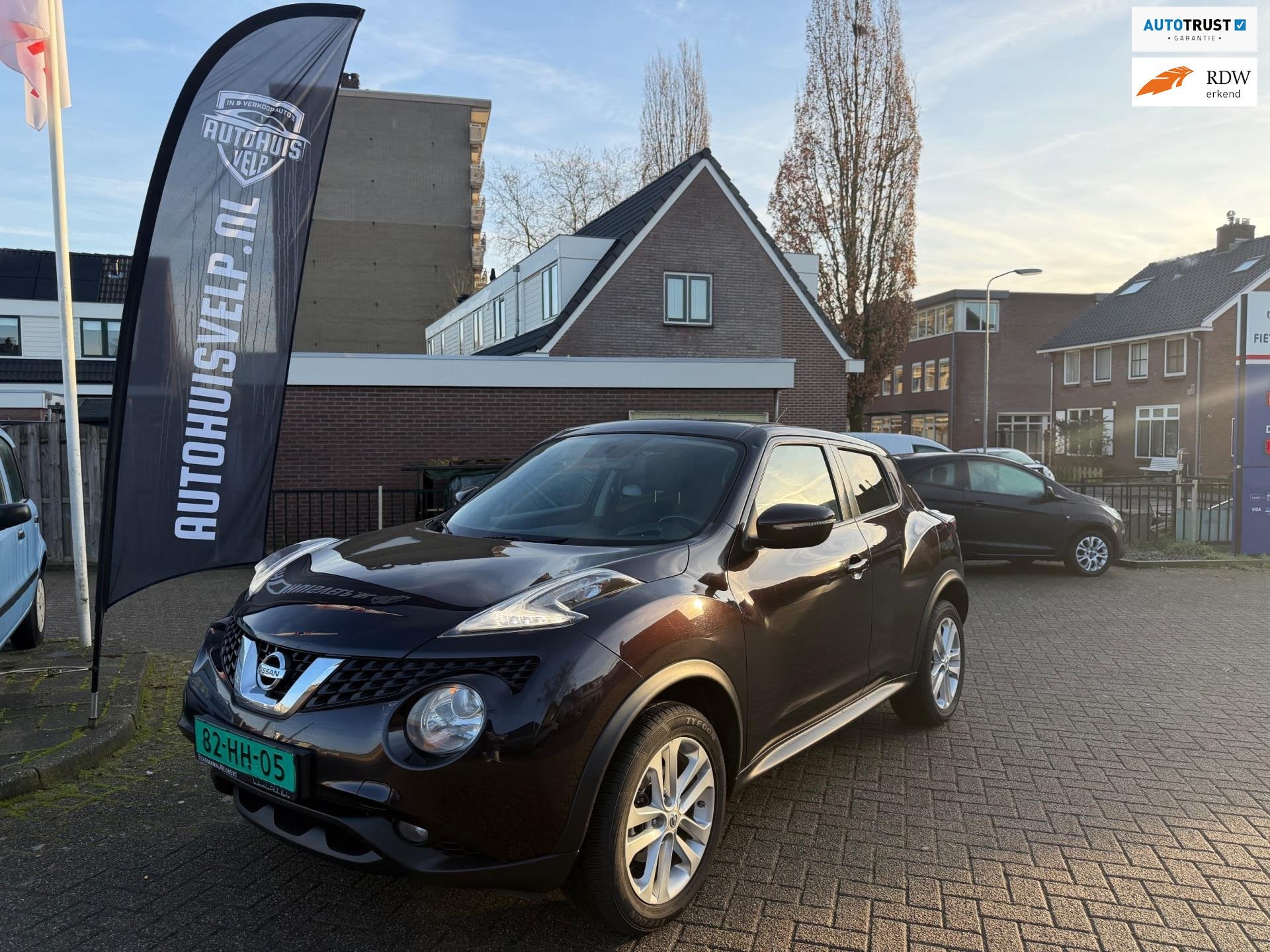 Nissan Juke 1.2 DIG-T S/S Tekna lila violet, Auto's, Voorwielaandrijving, Gebruikt, Zwart, 116 pk