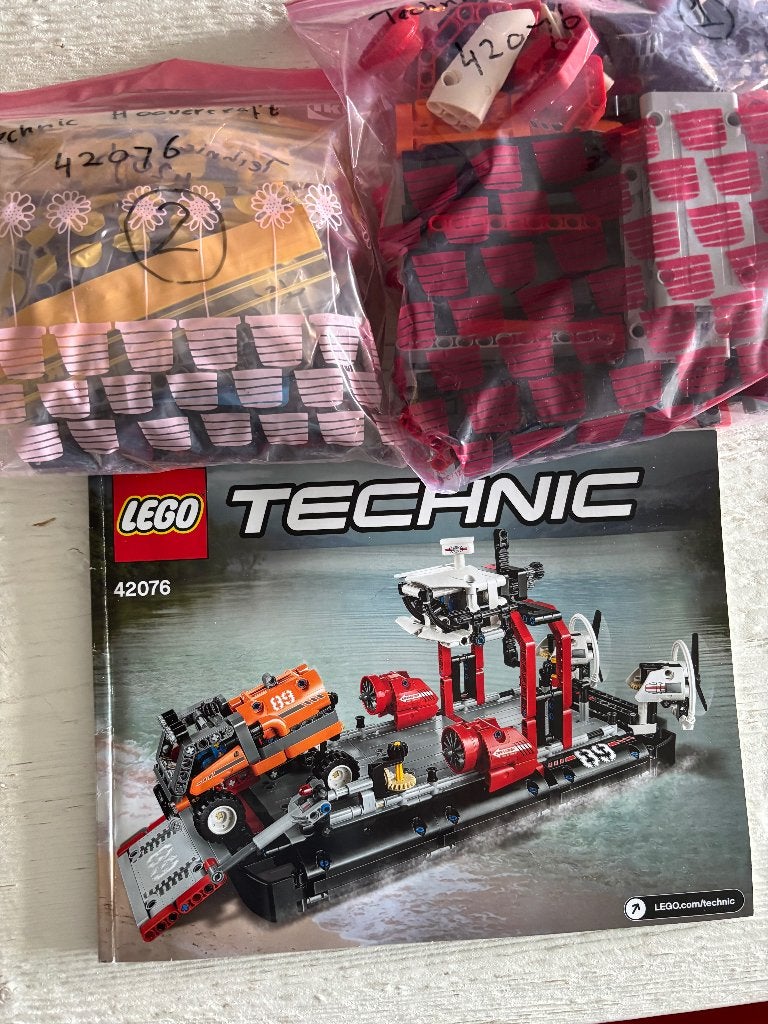 Lego hovercraft 42076, Ophalen, Lego, Compleet, Zo goed als nieuw