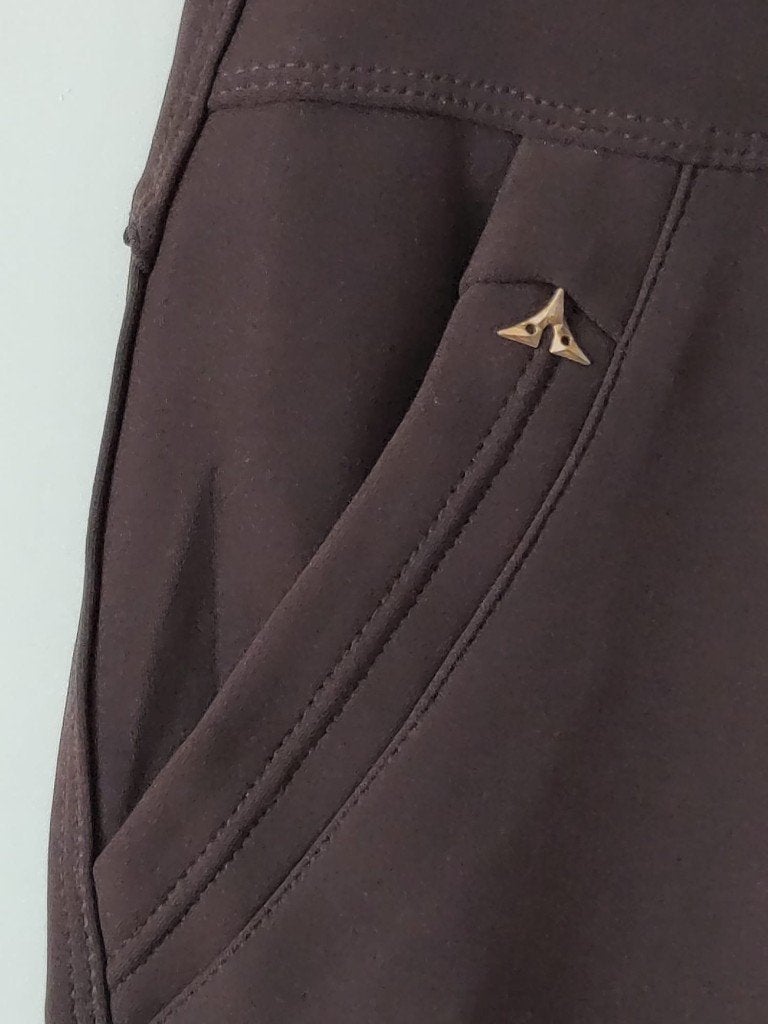 Skinny broek/tregging, zachte bruine stof, mt 36/38, Bruin, Ophalen of Verzenden, Zo goed als nieuw, Maat 36 (S)