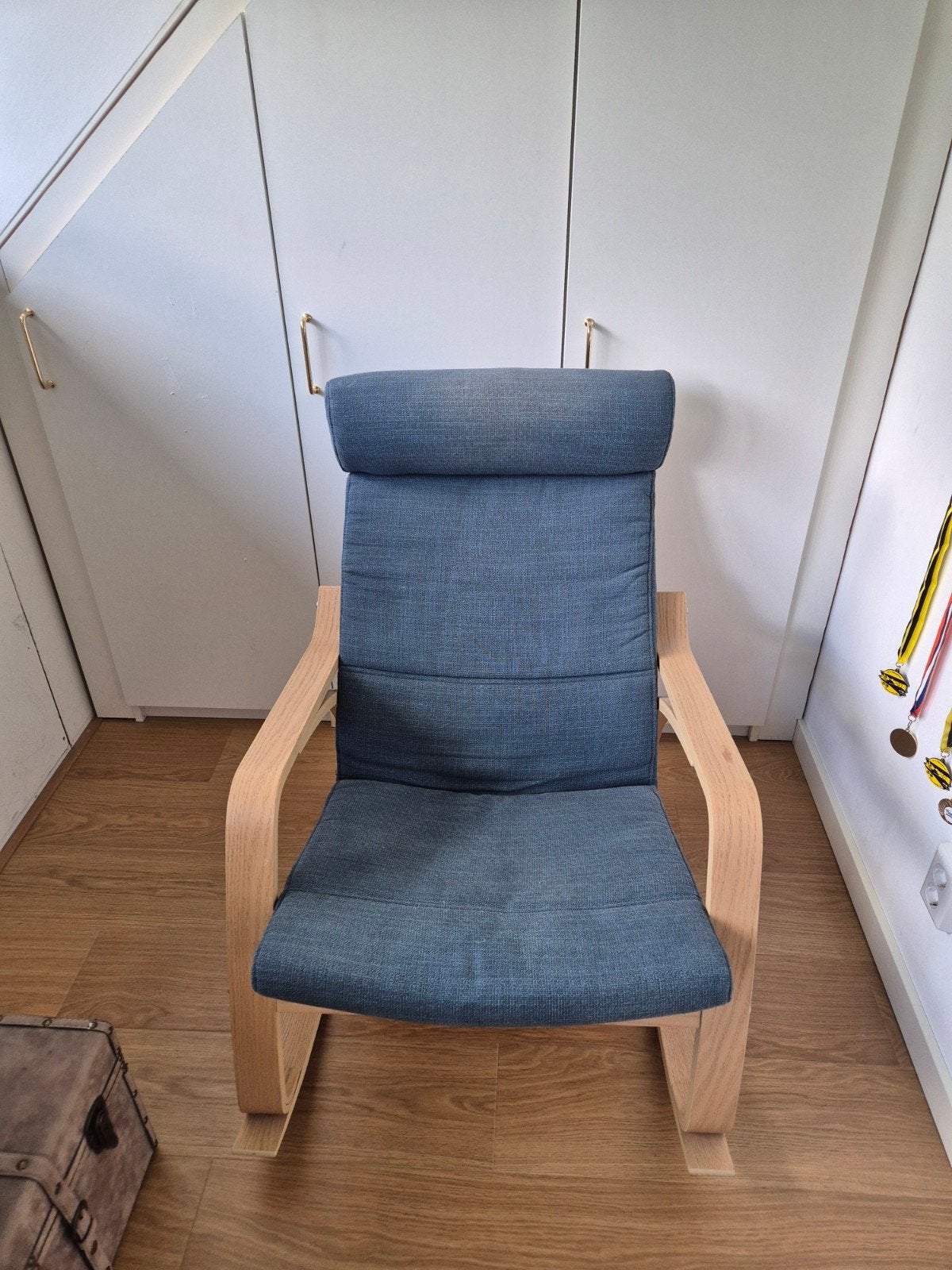 Poäng schommelstoel, Ophalen, Hout, Gebruikt, 75 tot 100 cm
