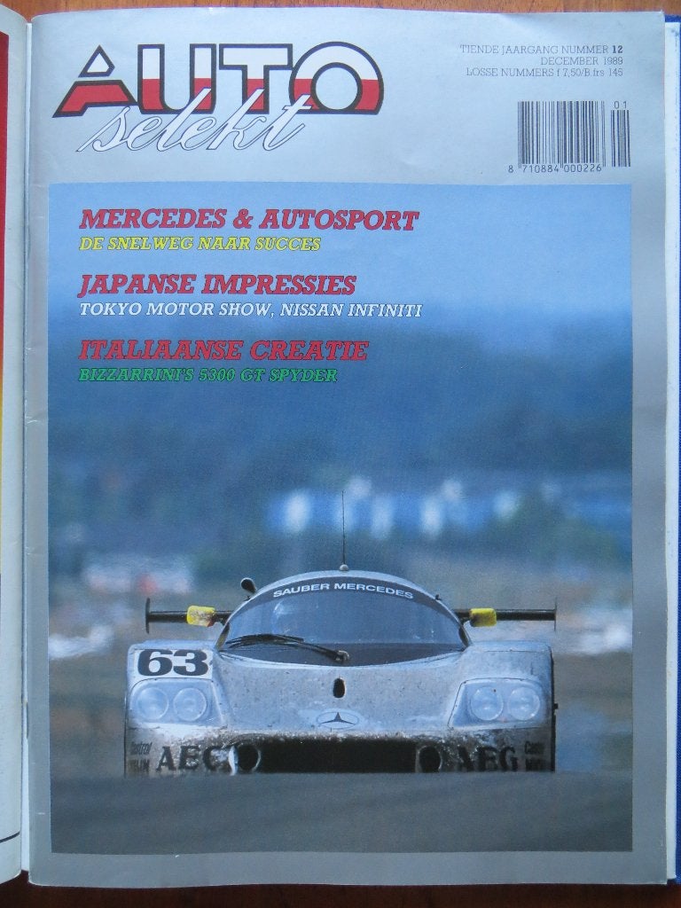 Autoselekt 12 1989 Bizzarrini 5300 GT Spyder, Infiniti Q45, Ophalen of Verzenden, Nieuw, Opel