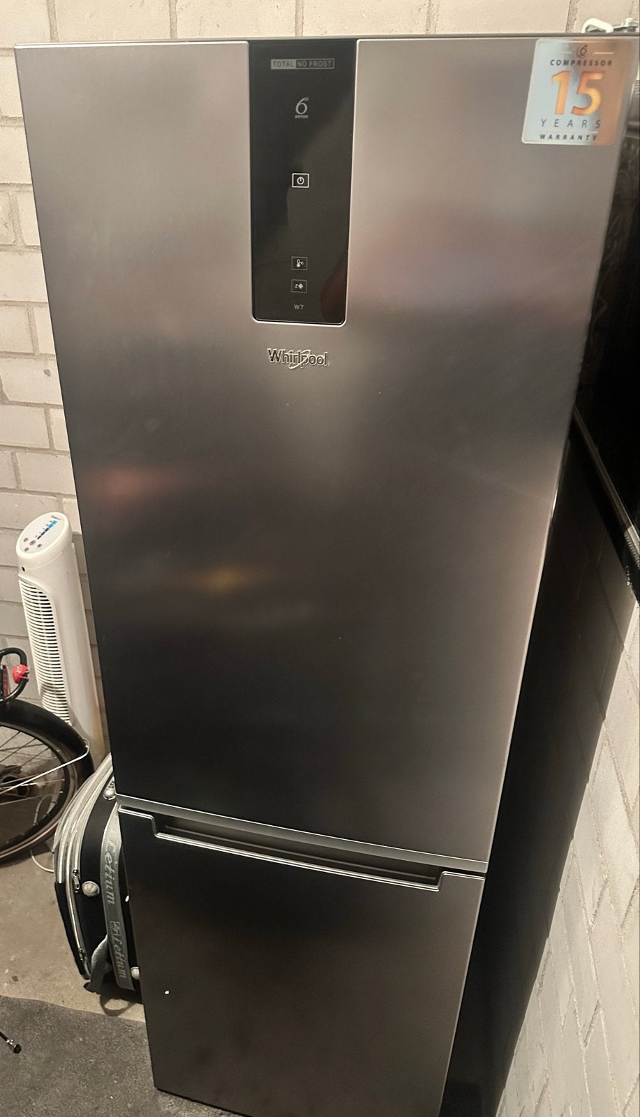 Whirlpool W7 Koel-vriescombinatie - Zo goed als nieuw, Witgoed en Apparatuur, Koelkasten en IJskasten, Ophalen, 200 liter of meer