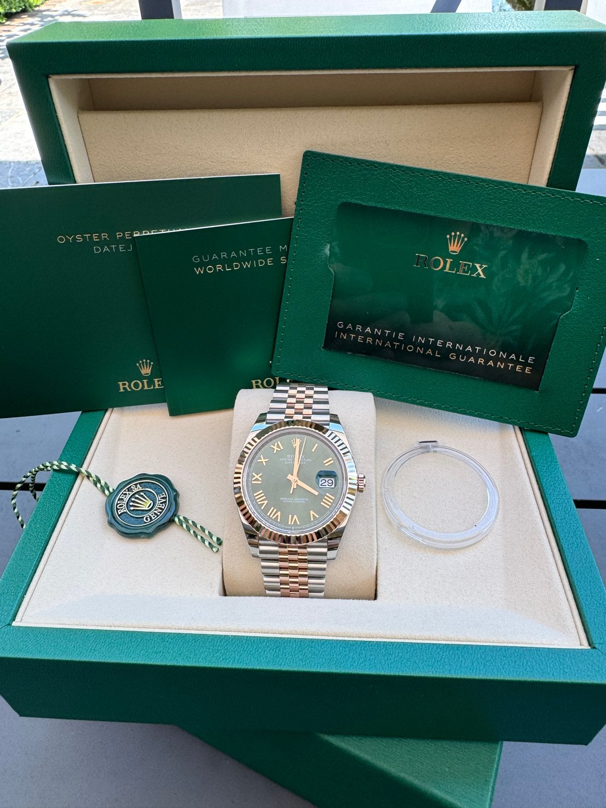 Rolex Datejust 41mm Mint groen Staal Everose Goud Nieuw 2026, Sieraden, Tassen en Uiterlijk, Horloges | Heren, Ophalen, Staal
