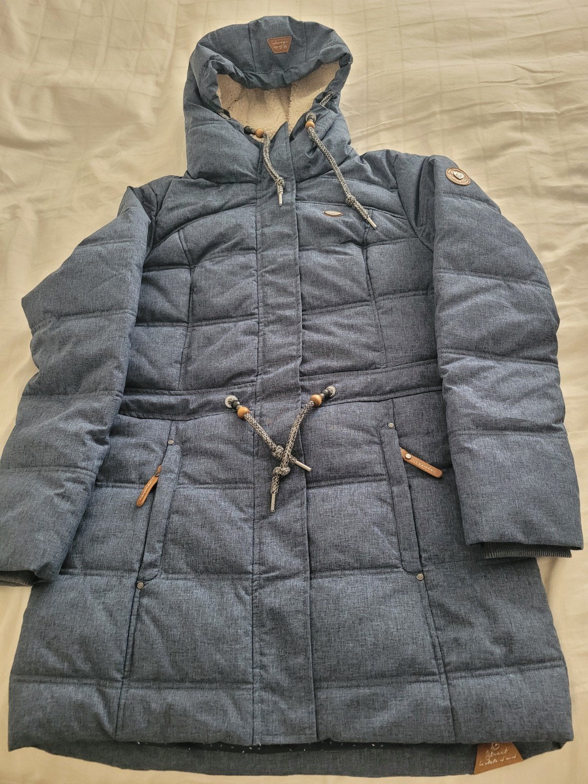 Ragwear winterjas dames - Maat M - Zo goed als nieuw, Maat 38/40 (M), Blauw, Ophalen of Verzenden, Zo goed als nieuw