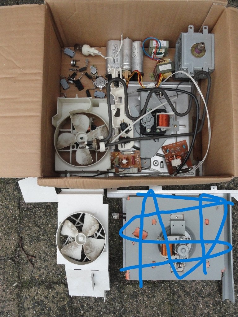 Sharp/Samsung magnetron onderdelen, Combimagnetron, Hete lucht, Ophalen of Verzenden, Draaiplateau