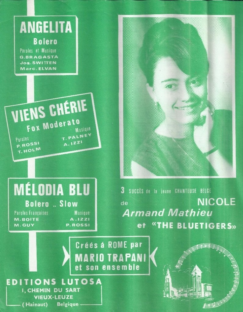 B0 58 bladmuziek nicole angelita - viens cherie melodia blu, Muziek en Instrumenten, Zang, Gebruikt, Klassiek, Ophalen of Verzenden