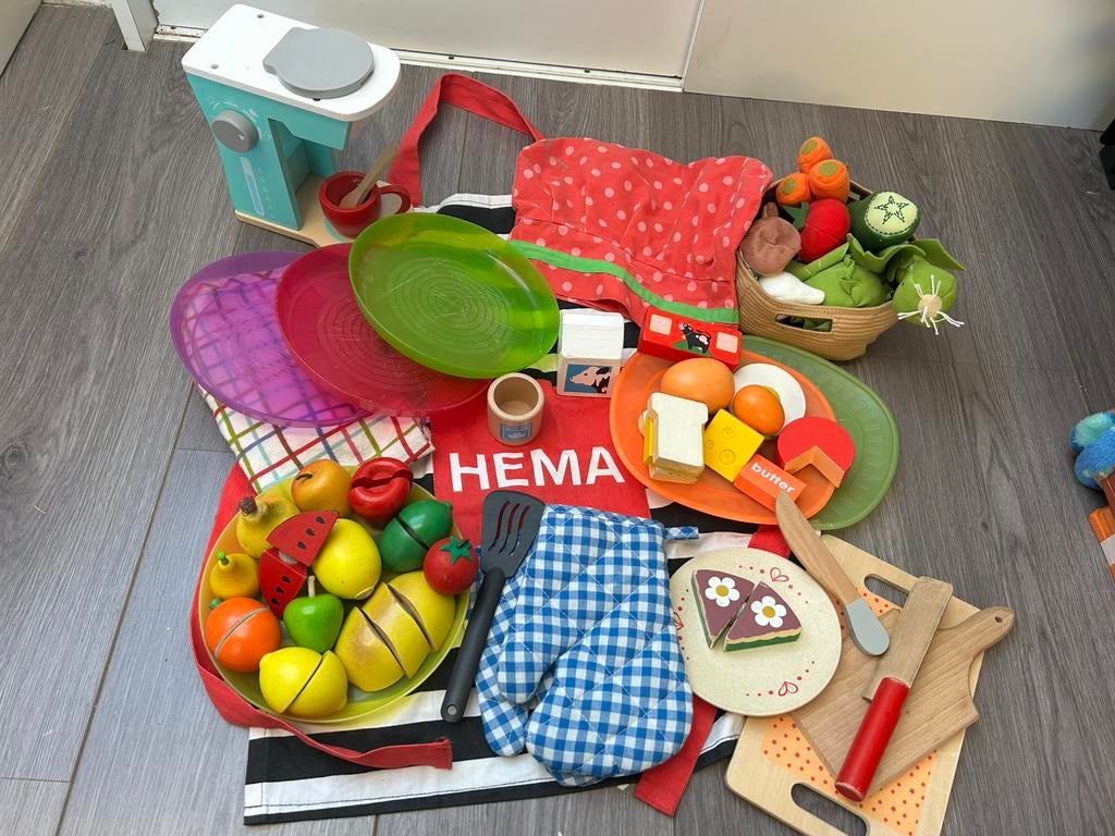 Keukenspullen hout, Ophalen of Verzenden, Gebruikt, Hout, Speelkeuken-accessoire