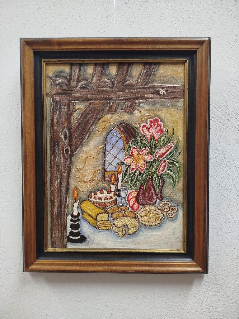 Schilderij Bakkerij, Antiek en Kunst, Ophalen of Verzenden