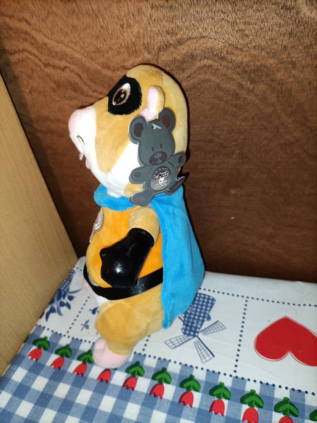 Hamster Bobby knuffel superheld 26 cm groot, Ophalen of Verzenden, Zo goed als nieuw, Overige typen
