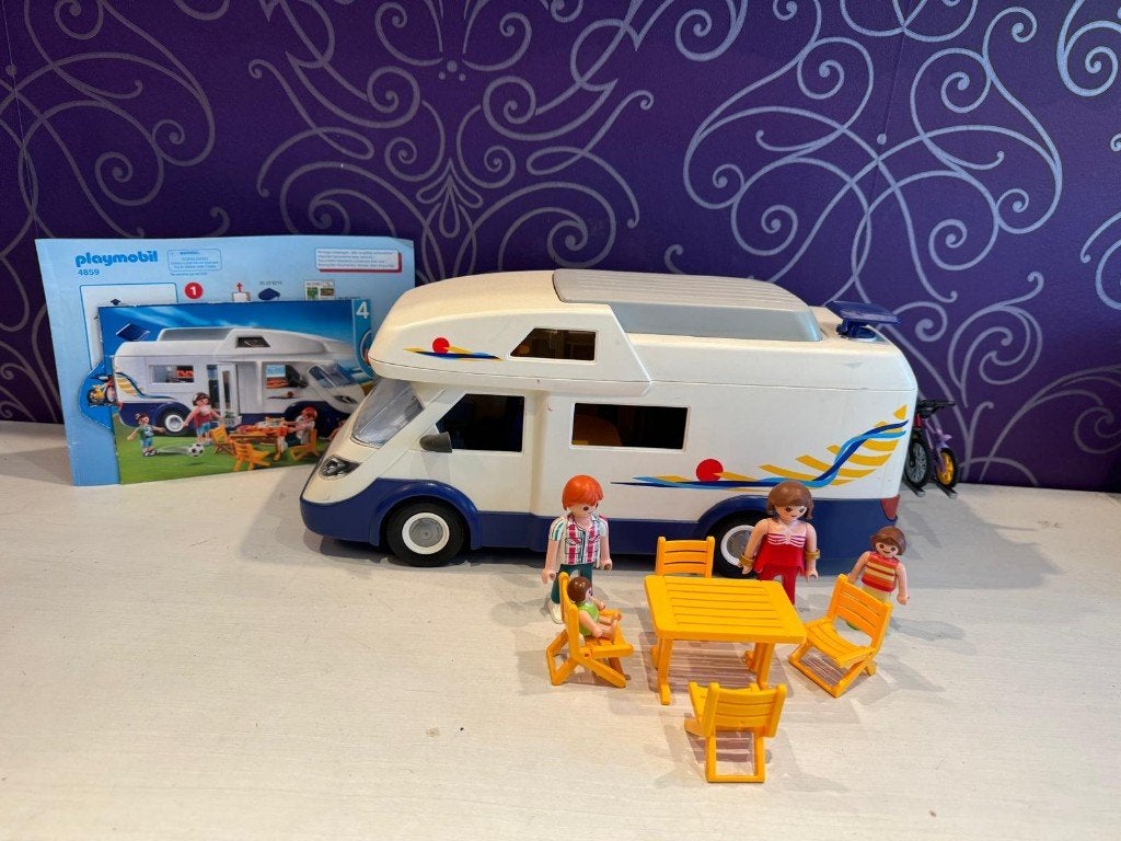 Playmobil 4859 – Familiecamper, Complete set, Voertuig, Zo goed als nieuw, Family fun