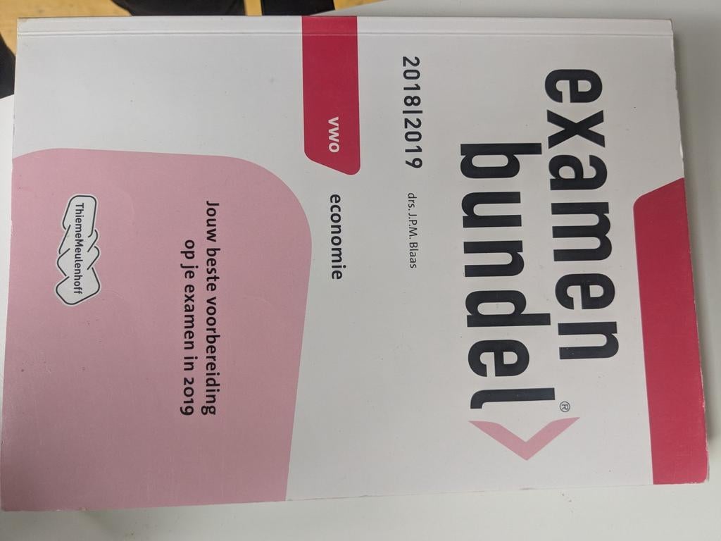Examenbundel Economie VWO 2018/2019, Ophalen of Verzenden