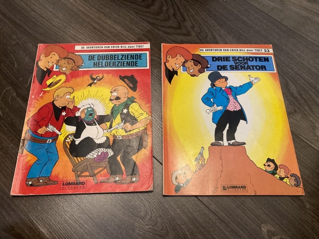 Chick Bill - 2 stripalbums, Boeken, Ophalen of Verzenden, Meerdere stripboeken, Gelezen, Tibet