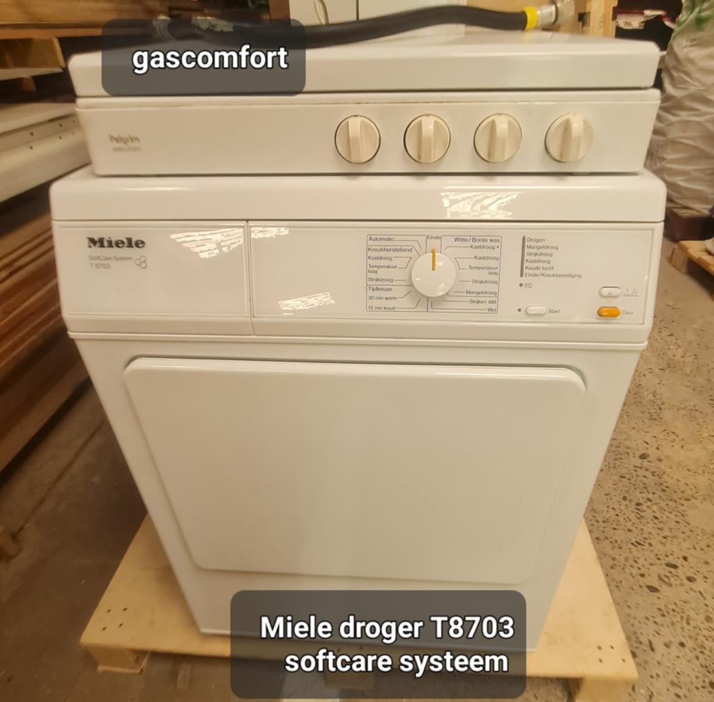 Miele wasdroger T8703., Witgoed en Apparatuur, Wasdrogers, 6 tot 8 kg, Ophalen, Luchtafvoer, 85 tot 90 cm