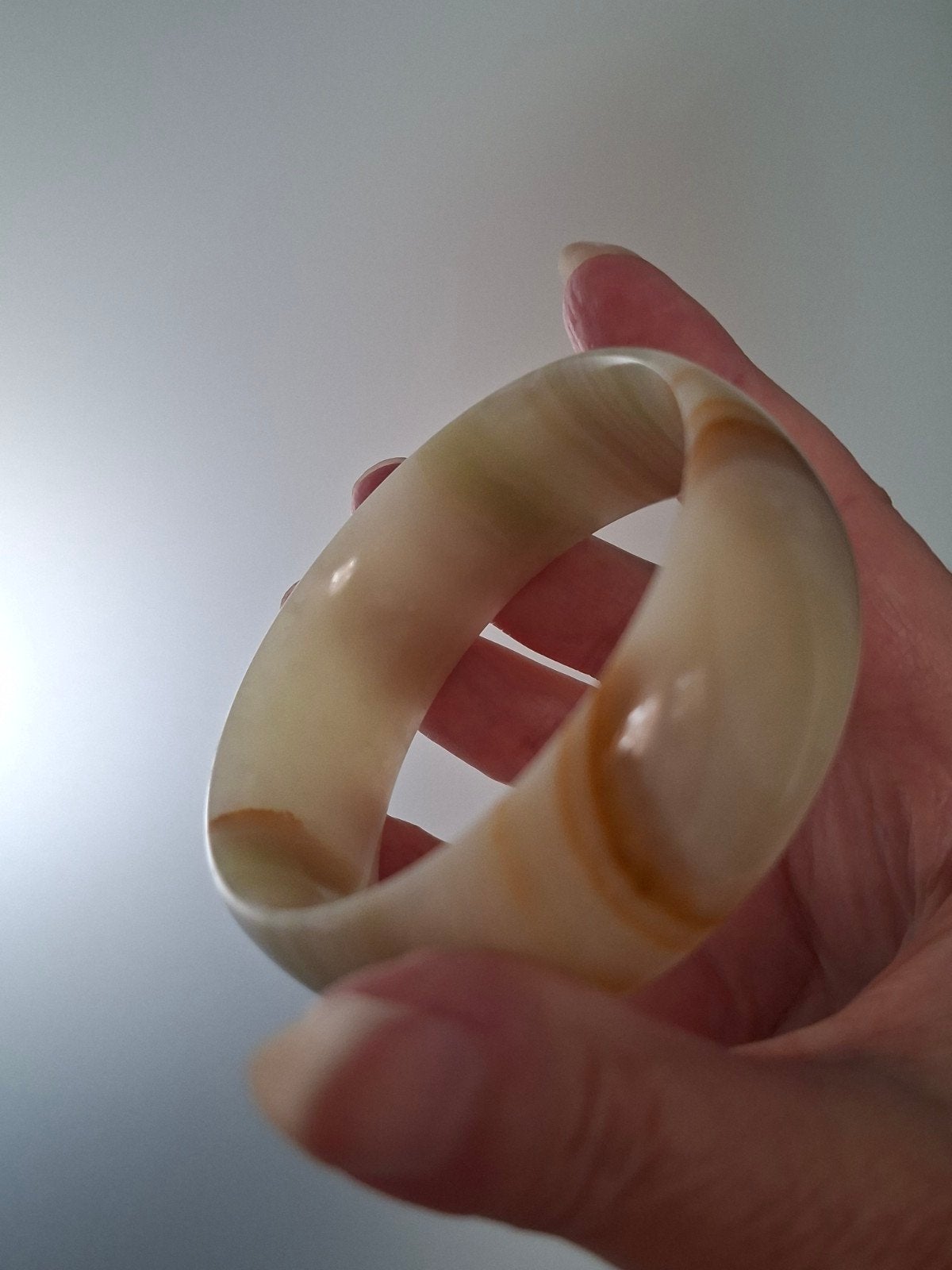 Afghaanse jade*  AAA armband, Ophalen of Verzenden, Nieuw, Beige, Overige materialen