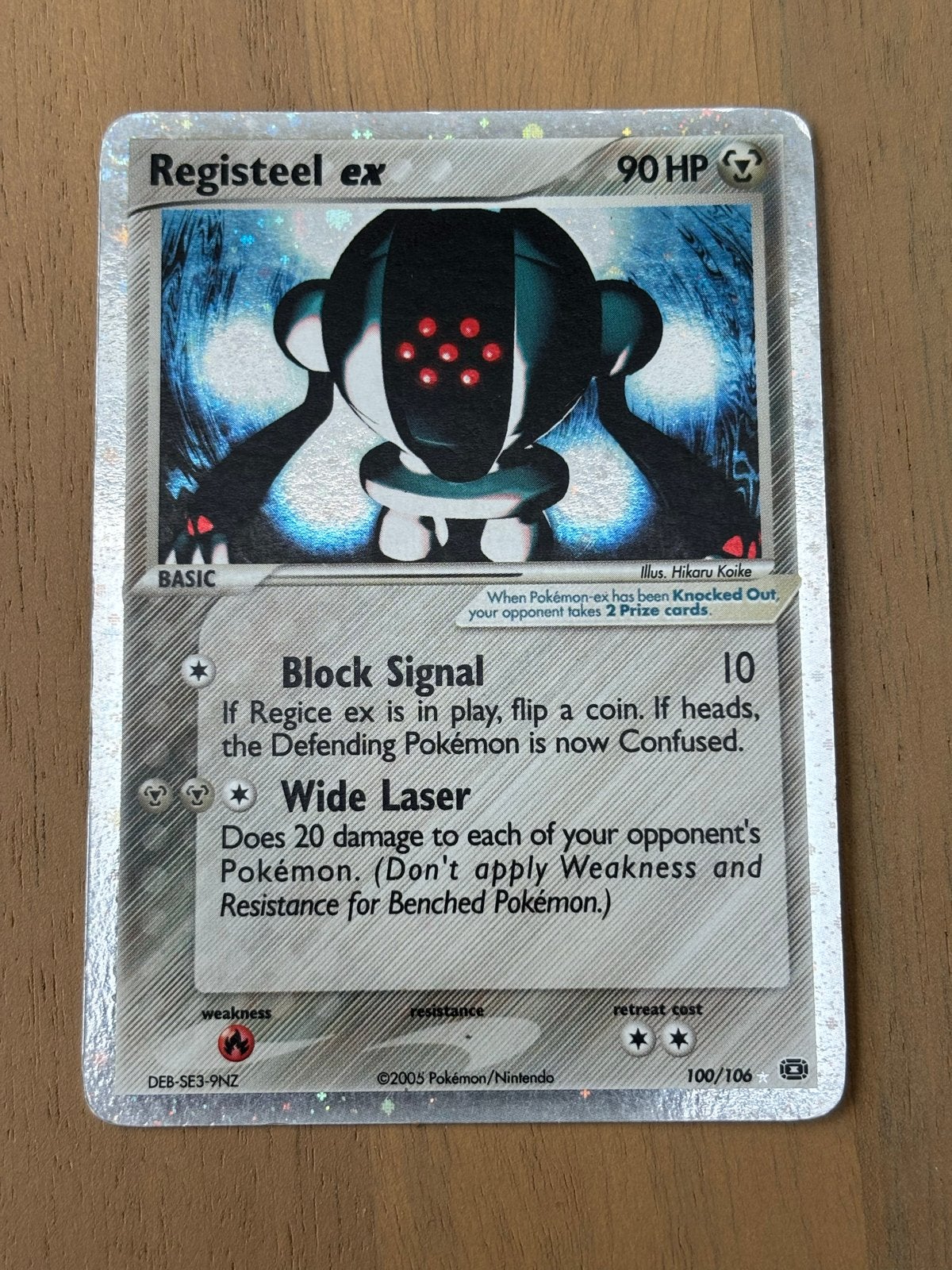 Registeel ex Pokémon Kaart (2005) - Zeldzaam, Ophalen of Verzenden, Gebruikt, Losse kaart, Foil