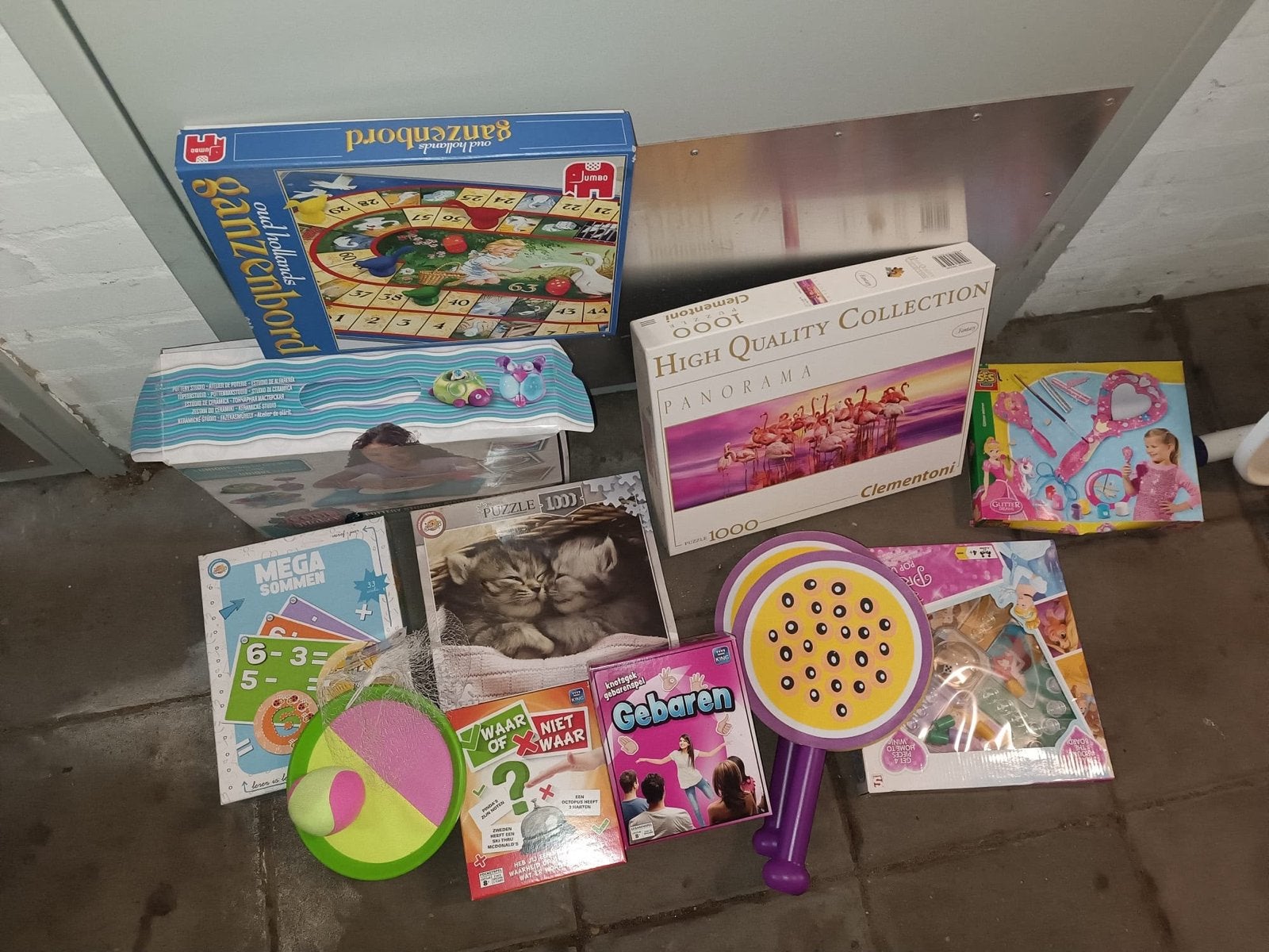 Diverse Spellenpakket: Ganzenbord, Puzzels en Meer!, Een of twee spelers, Ophalen of Verzenden, Gebruikt