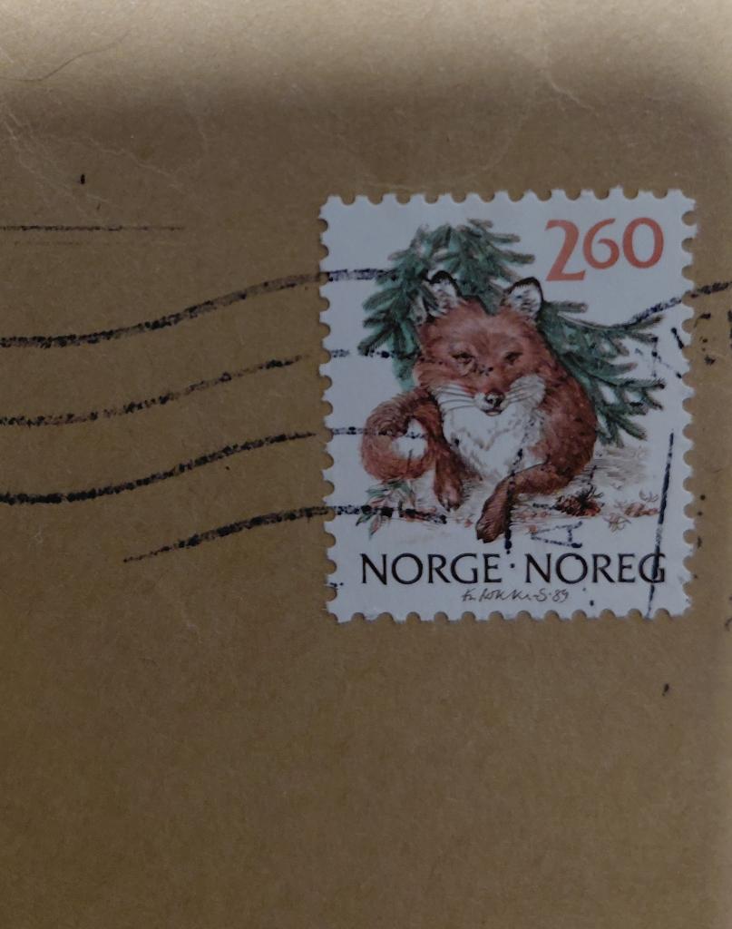Noorwegen vos, Verzenden, Noorwegen, Gestempeld