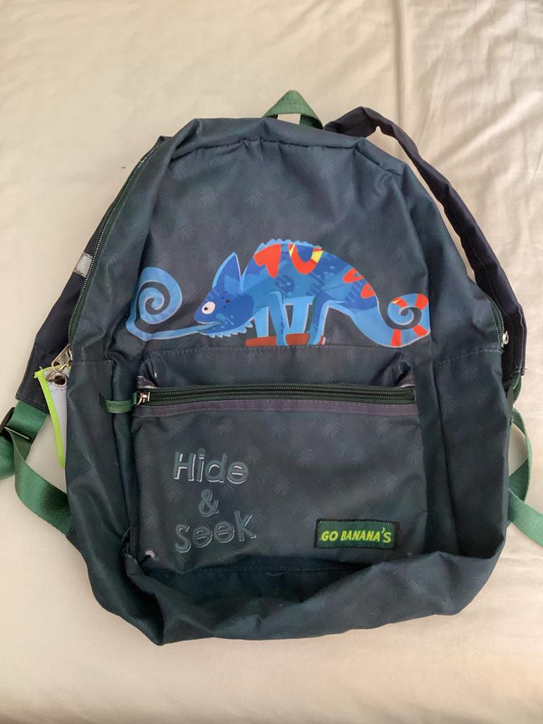 Leuke rugzak met kameleon print - Hide & Seek Go Banana's, Overige merken, 25 tot 40 cm, Ophalen of Verzenden, Zo goed als nieuw