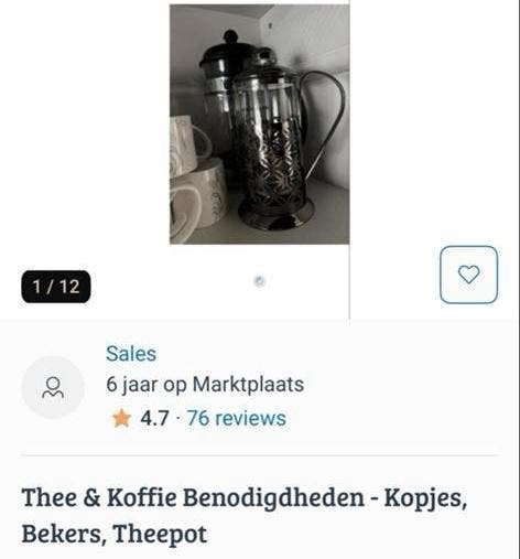 Diverse glazen, mokken, Arabische/Turkse koffieset, Bodum ka, Ophalen, Glas of Glazen, Gebruikt, Glas