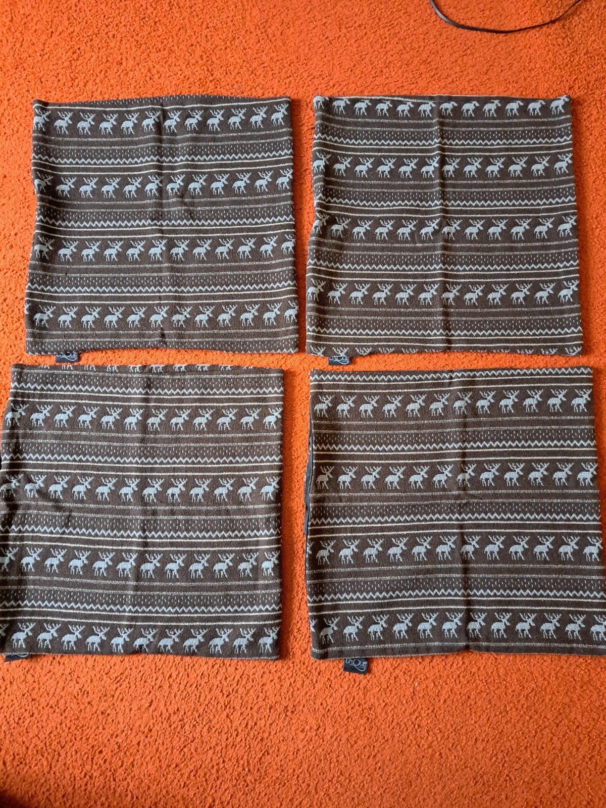 4 prachtige nieuwe kussenhoezen met kerstherten 45x45 NIEUW, Ophalen of Verzenden, Nieuw