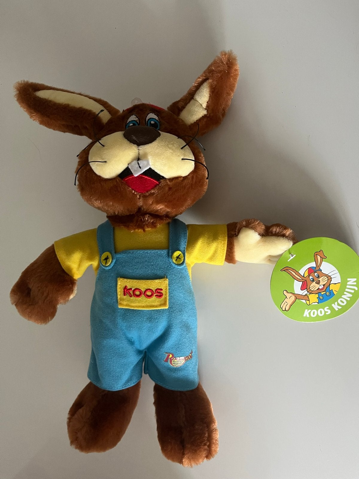 Koos Konijn Knuffel - Nieuw met kaartje - Roompot, Overige merken, Overige karakters, Ophalen of Verzenden, Met label