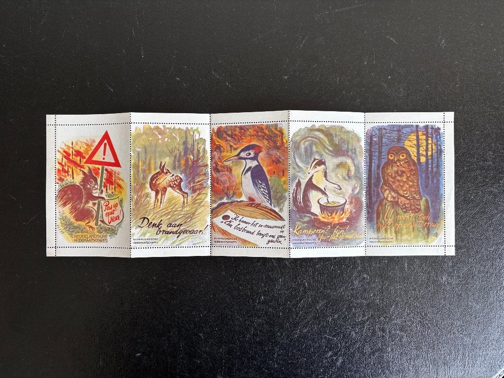 Nederlandsche Heidemaatschappij - Brandgevaar zegels, Ophalen of Verzenden, Postfris, Dier of Natuur