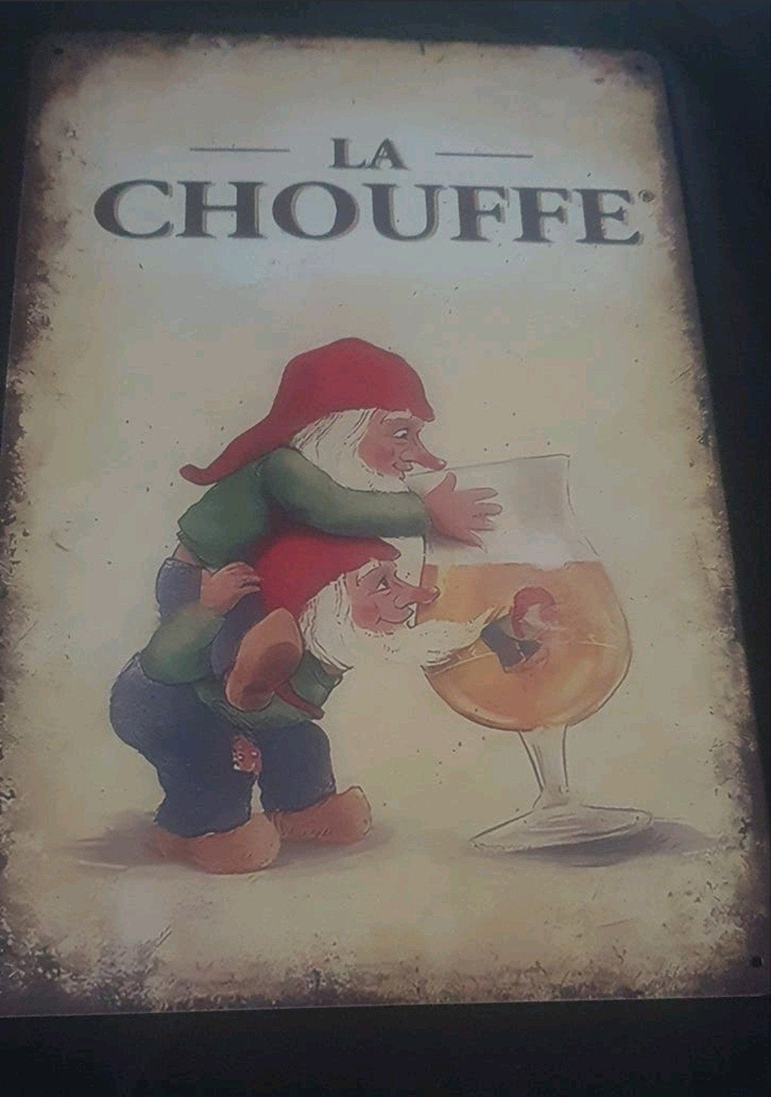 La chouffe wandbord, Ophalen of Verzenden, Nieuw, Reclamebord, Plaat of Schild, Overige merken