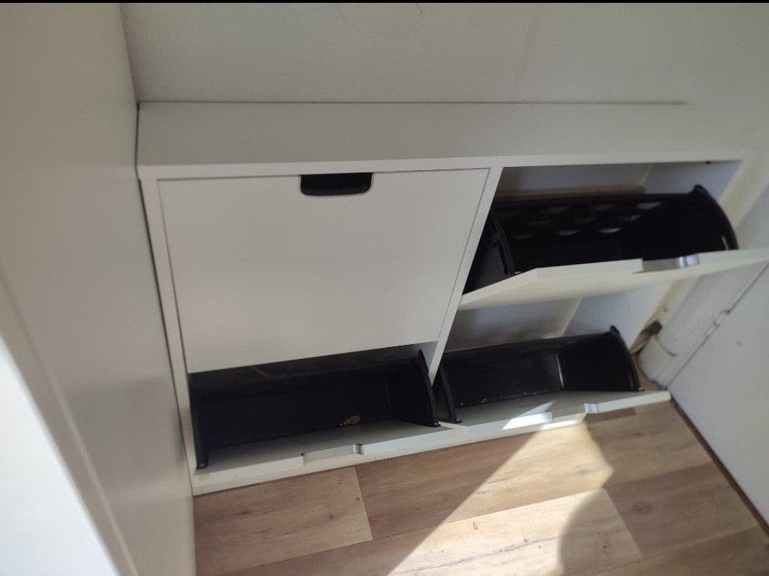 IKEA STÄLL Schoenenkast - Wit, 4 vakken, Huis en Inrichting, Ophalen, Zo goed als nieuw, Modern, Scandinavisch