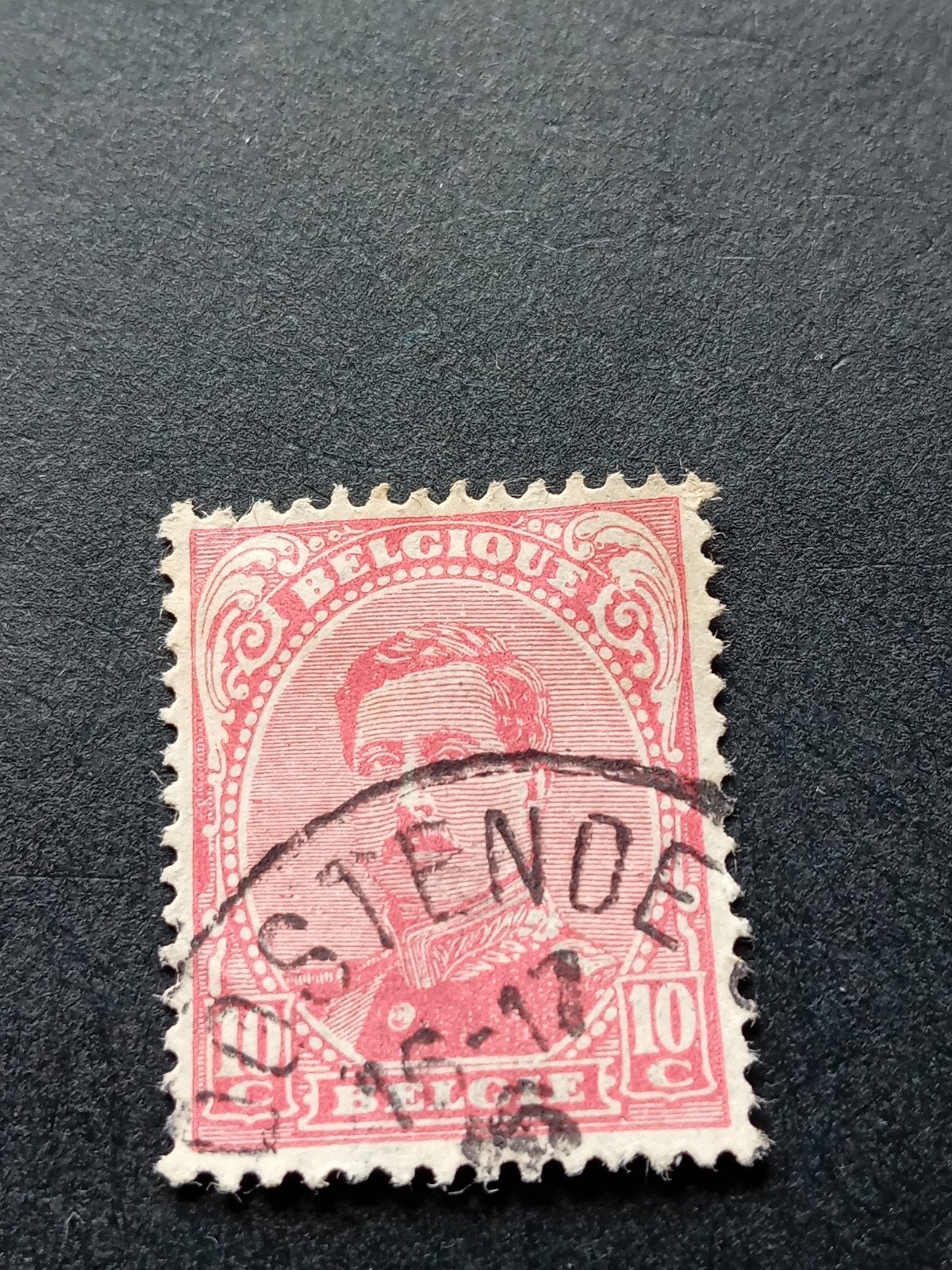 Belgische postzegel Leopold II 10c gestempeld, Met stempel, Ophalen of Verzenden, Gestempeld, Gestempeld