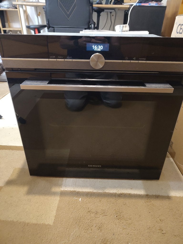 Siemens iQ700 - Inbouw stoomoven - 60 x 60 cm - Zwart, Witgoed en Apparatuur, Ophalen, Gebruikt, Hete lucht, Siemens
